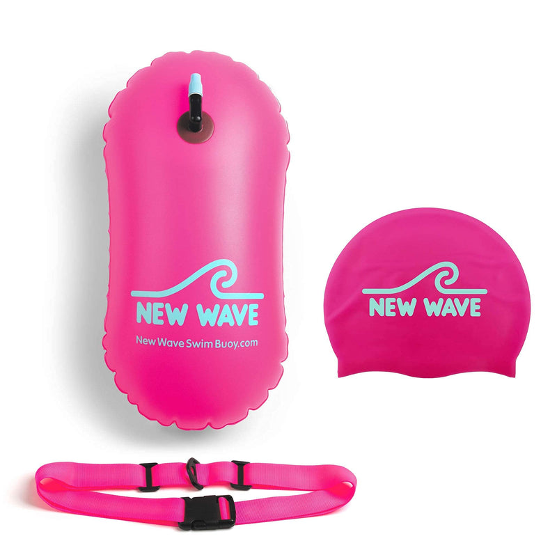 New Wave Swim Bubble and Swim Cap Bundle - Pink