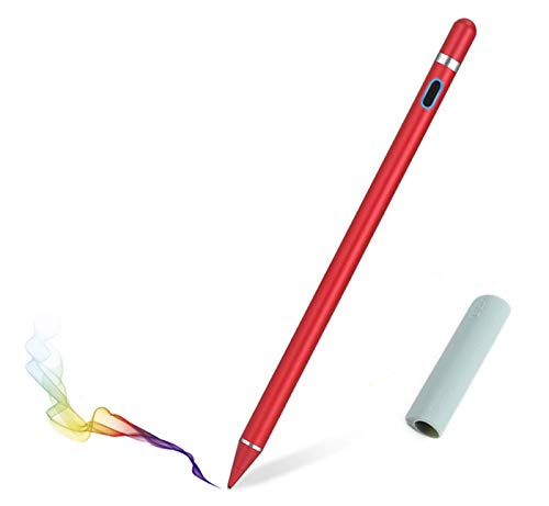 Stylus Pen Pencil 1st Generation Gen Replacement Compatible for Apple iPad Pro 1st & 2nd iPad 6th & 7th iPad Mini 5th iPad Air 3rd Gen Generation and iOS Android Capacitive Tablet Touch Screen (Red) Red