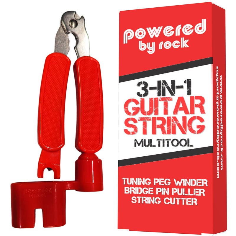 [AUSTRALIA] - Guitar String Winder, String Cutter and Bridge Pin Puller - 3-in-1 Guitar Tool for Acoustic and Electric Guitars - Wind Guitar Strings Quickly - Cut Excess String Off - Pull Pins Out Easily 
