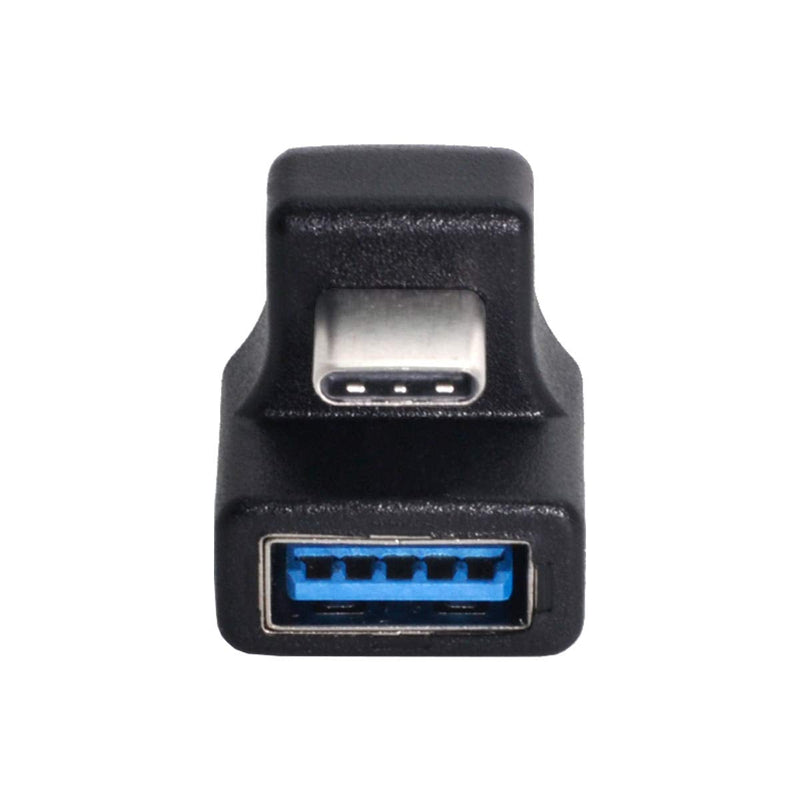 Xiwai 180 Degree Up & Down Angled Type-C USB-C OTG to USB 5.0 Female Extension Adapter for Cell Phone & Tablet OTG Adapter Angled
