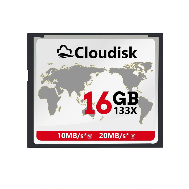 Cloudisk Compact Flash CF Card Memory Cards High Speed CompactFlash Reader Camera Card for DSLR (16GB) 16GB