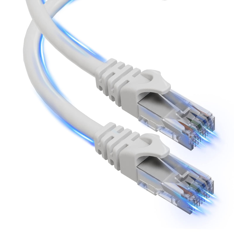 [AUSTRALIA] - Cat6 Ethernet Cable, 30 ft - RJ45, LAN, UTP CAT 6, Network Cord, Patch, Internet Cable - 30 Feet - White 30ft Cat 6 