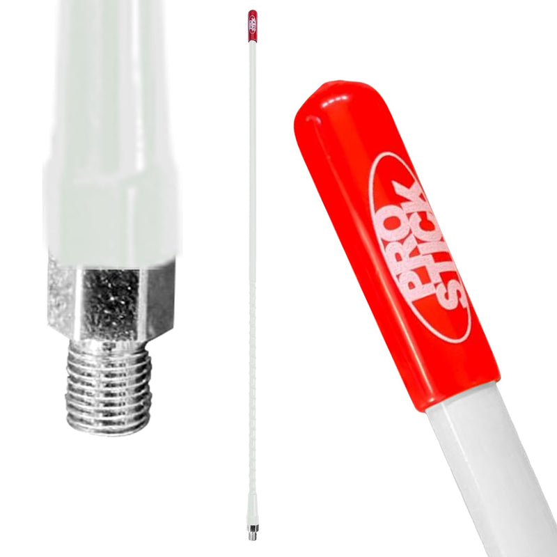 [AUSTRALIA] - Prostick 2-Foot Fiberglass Passive CB Antenna – White, Handles Up to 1000W Input 