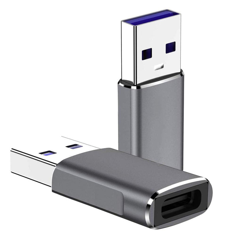 10Gbps USB C Female to USB Male Adapter 2 Pack, QCEs USB 3.1 Gen2 to USB C Adapter Double-Sided Data Transfer and 60W Fast Charging Connector Compatible with iPhone 13/iPad/AirPods,Laptop,Quest Link