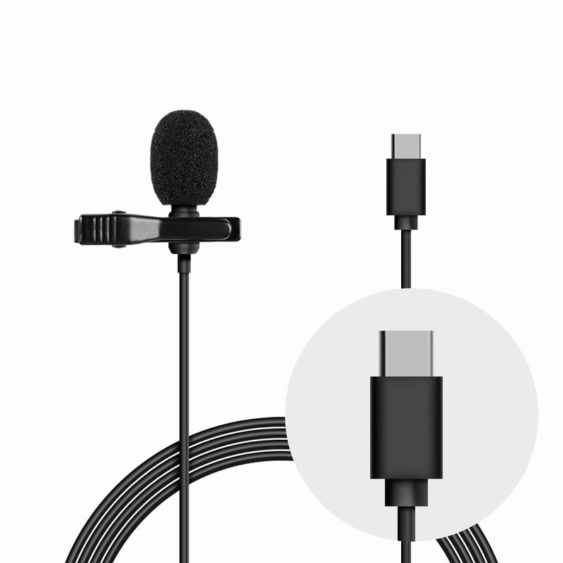 Lavalier Microphone for Android - Easy Clip on Microphone - Lapel Microphone - omnidirectional Microphone for Android - Tiny Microphone with Clip - lav mic - Lapel mic - Microphone lavalier… USB Type C