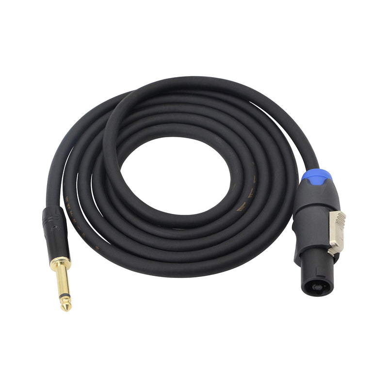 [AUSTRALIA] - XMSJSIY Speakon to 1/4" Mono Speaker Cable, 6.35mm TS Plug to Speakon Male Speaker Wire 14 Gauge Audio Amplifier Connection Cord for DJ/PA Speaker Cord with Twist Lock -2M (Speakon Male to TS) 