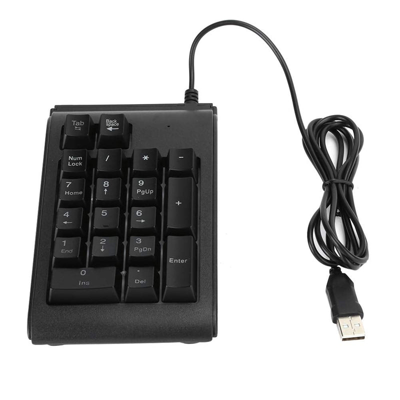 Pocket Backlit Numeric Keypad, 19 Key Number Pad USB Wired Extended Layout Keypad for Laptop and Cashier