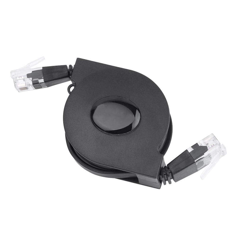 [AUSTRALIA] - Demeras 1pc Ethernet Cable New 1m/2m Adjustable Retractable CAT6 RJ45 LAN Network Cable Cord for Modem Router, PC, Laptop, PS2 Black(2m) 