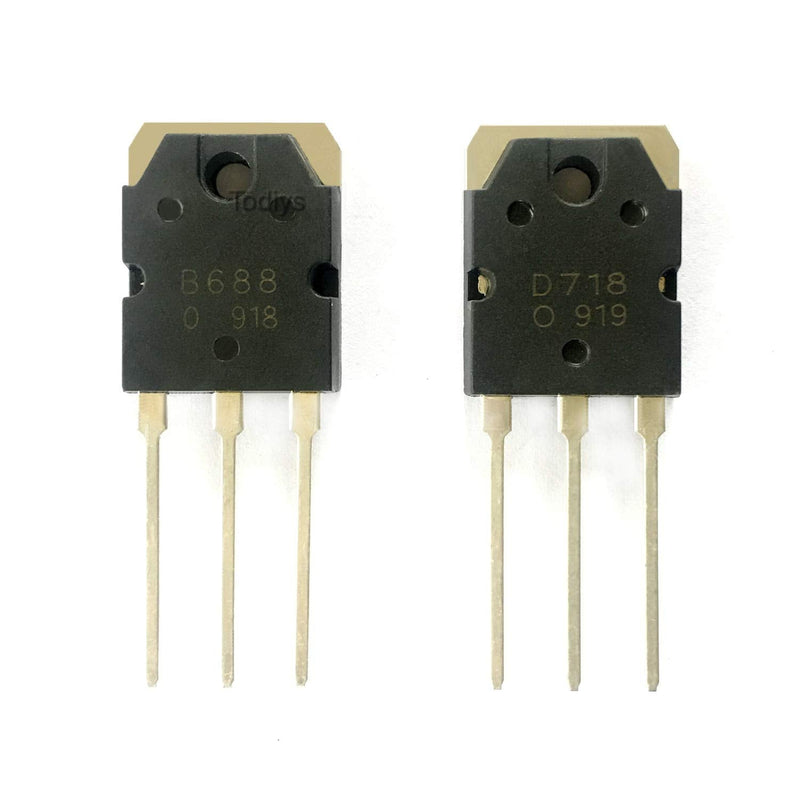 New 4Pair for 4Pcs B688 2SB688 + 4Pcs D718 2SD718 to-3P Silicon PNP Power Transistors 2SB688-O + 2SD718-O