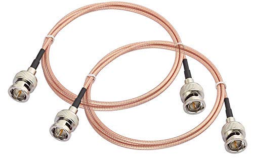 Superbat 3G HD SDI Cable BNC Cable 3ft 100cm 75 ohm for Cameras BMCC Video Equipment Supports HD-SDI 3G-SDI 4K 8K SDI Video Cable (Straight,2Pcs)