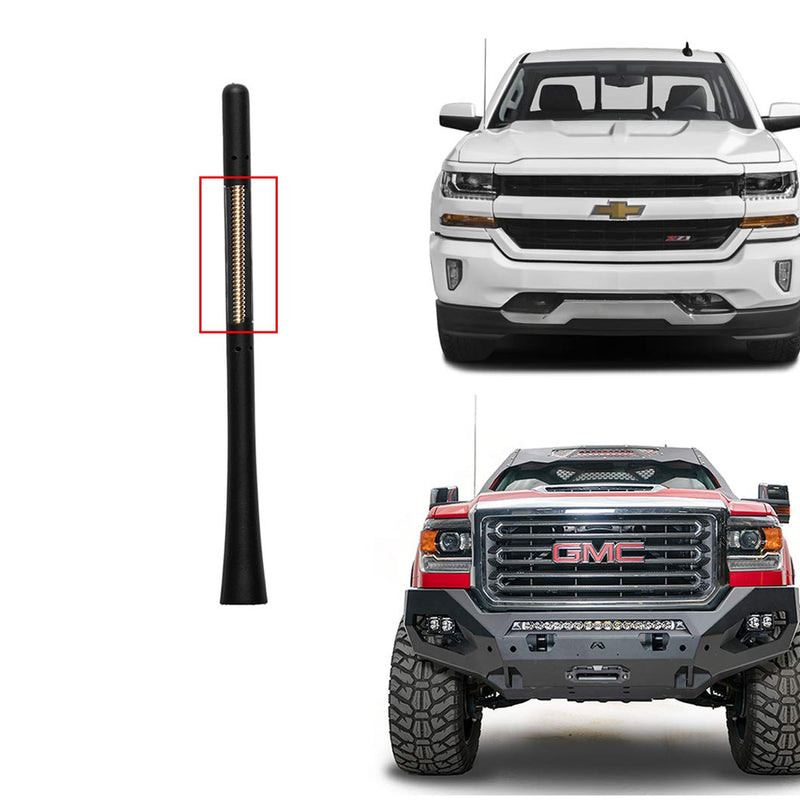 ZHPTAM 7 inches Flexible Rubber Antenna ＿ Compatible with Chevy Silverado Fits GMC Sierra Pickup Trucks 1982-2023 ＿ Durable Car Radio Replacement Antenna Mast