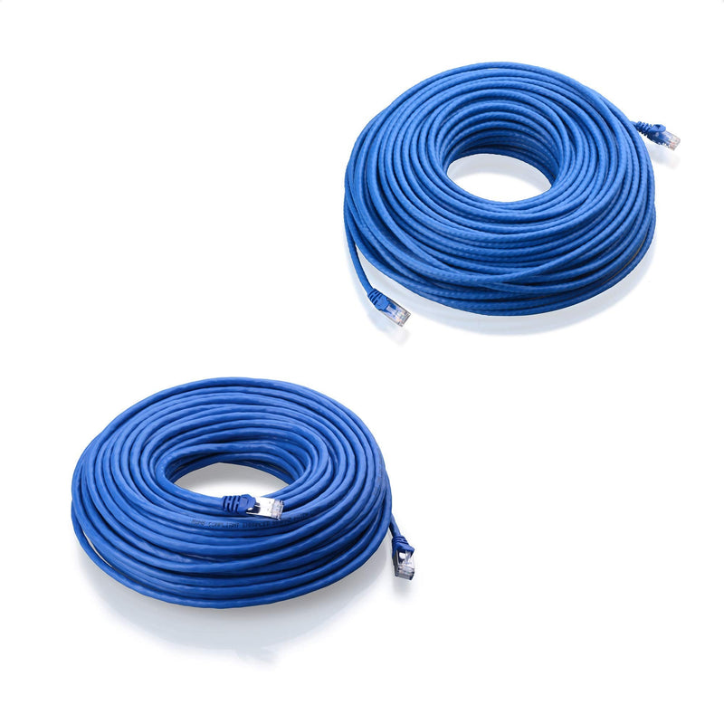 Cable Matters 150-Foot & 100-Foot Cat6 & Cat6A Ethernet Cables in Blue for LAN Networking (PC, Server, Printer, Router, VoIP Phone, PoE Device)