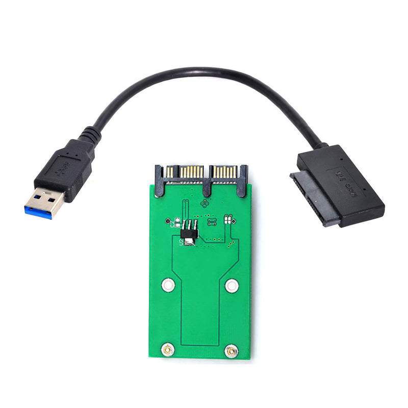 Xiwai USB 3.0 to mSATA 50Pin SSD & 1.8" Micro SATA 7+9 16pin Adapter Add on Cards PCBA