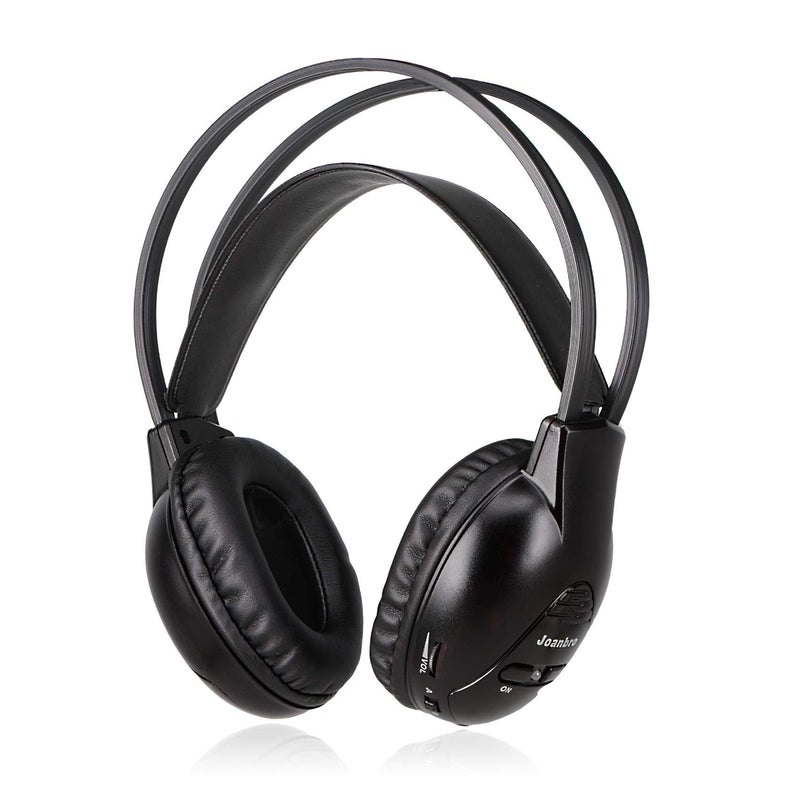 IR Wireless Headphone for uConnect VES, Town & Country, Pacifica, Odyssey, Grand Caravan, Durango, Tahoe, Suburban, Acadia,2 Channel Car DVD Headphones w/AUX Cable, Wireless&Wired,Lightweight 1-Black
