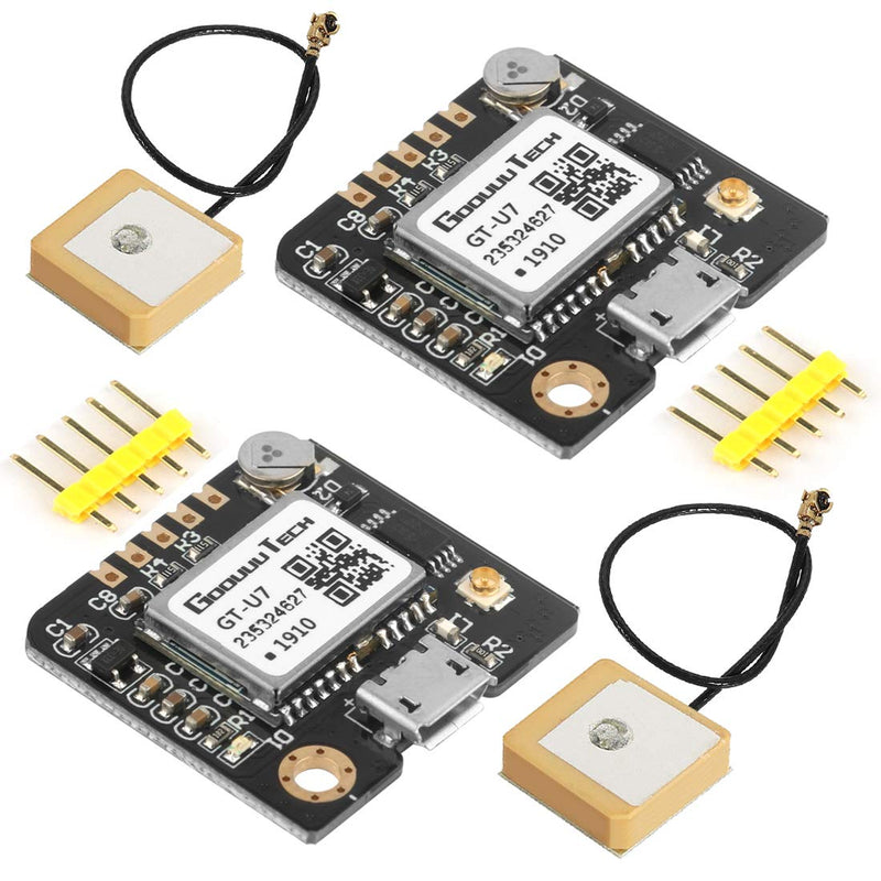 2pcs GT-U7 GPS Module Navigation Satellite Positioning Compatible with NEO-6M 51 MCU STM32 High Sensitivity Low Power Consumption High-Precision Positioning Suitable for Vehicles