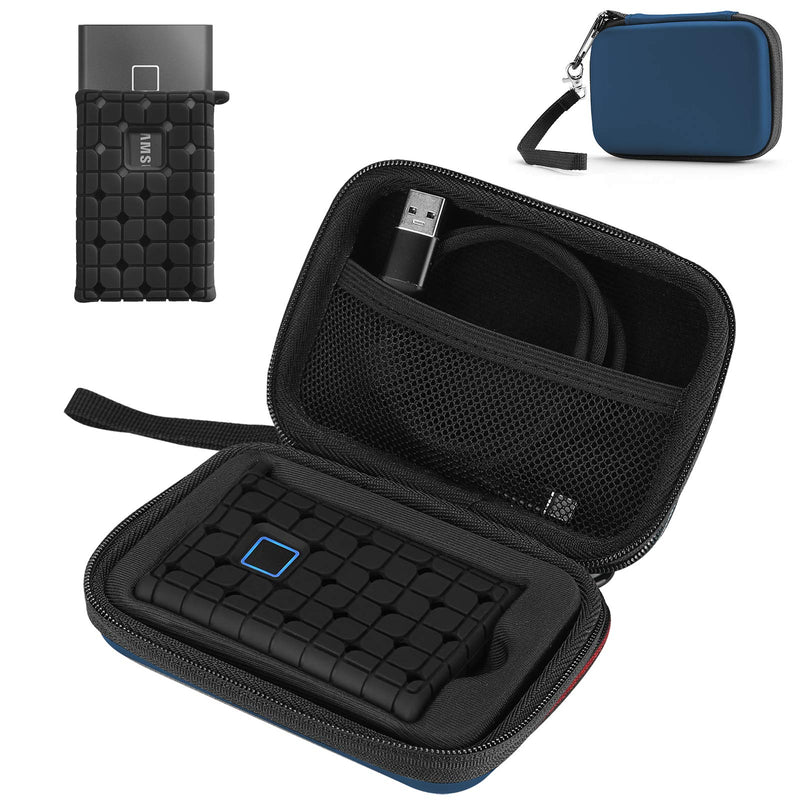 ProCase Hard Carrying Case Compatible for Samsung T7 / T7 Touch Portable SSD with Silicone Cover, Shockproof Storage Travel Organizer for T7 Touch Portable 500GB 1TB 2TB USB Solid State Drives -Navy Navy