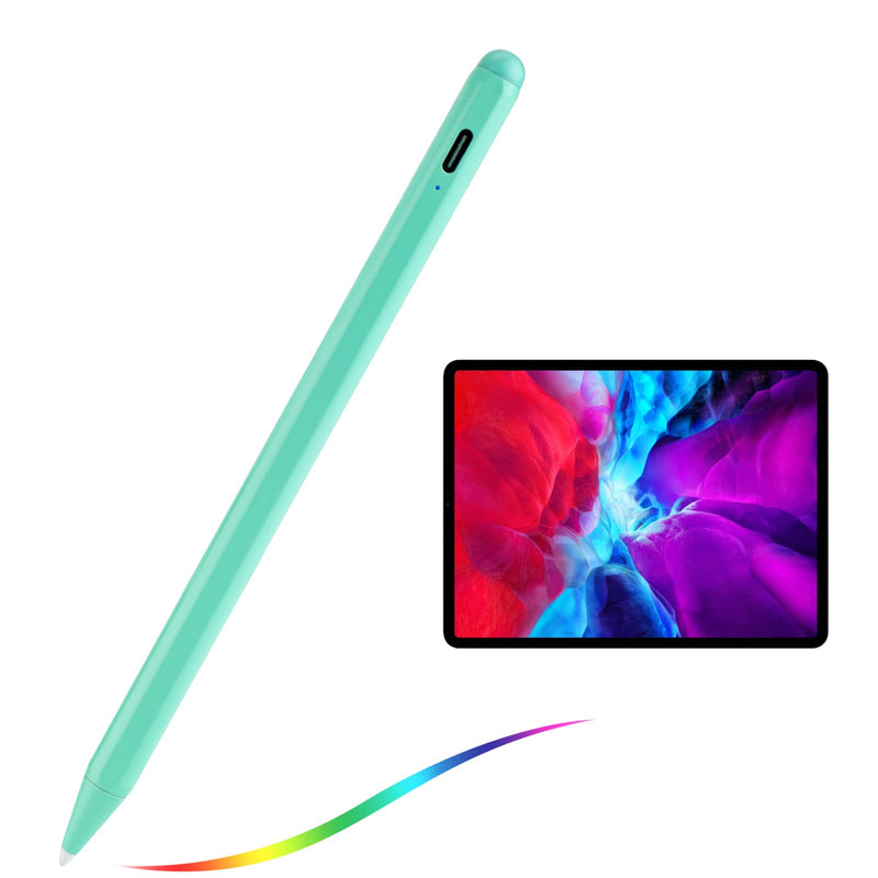 Stylus for iPad Pencil 9th/8th Generation 10.2",Palm Rejection 1.5mm Replaceable Fine Tip Active Stylus Compatible with Apple Pencil for iPad Pen 10.2 Inch 9th/8th for Drawing and Sketching Green