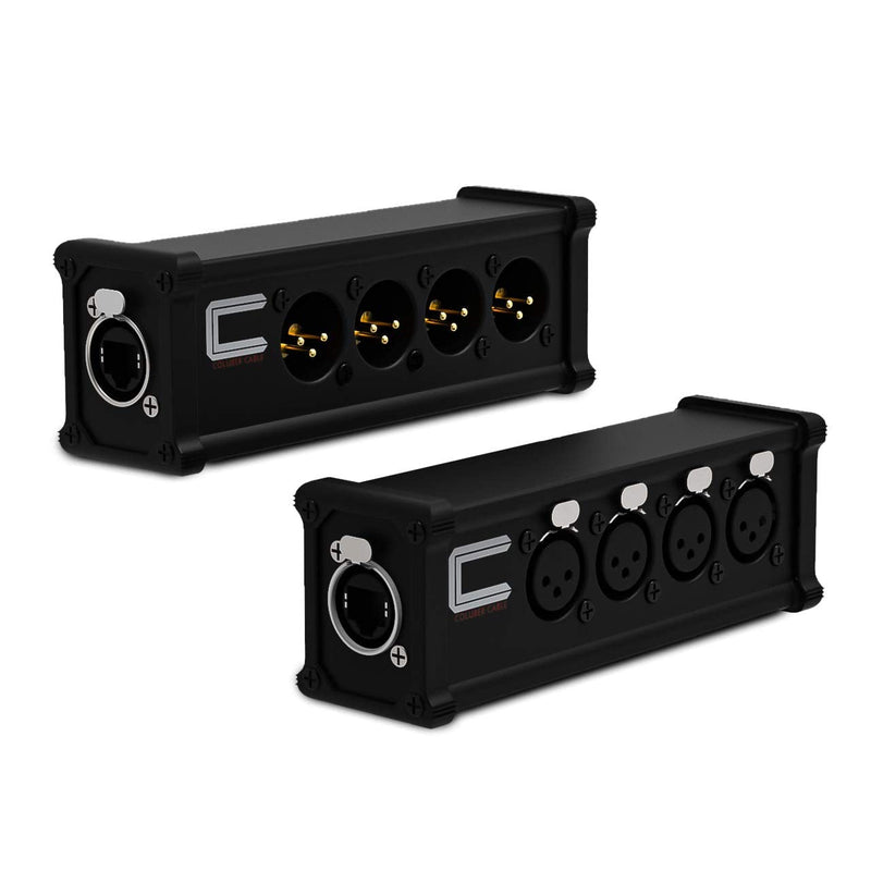 COLUBER CABLE XLR Snake 4 Channel Audio Over Ethernet - DMX Snake XLR Over Ethernet RJ45 Audio Snakes Pair Male and Female Box