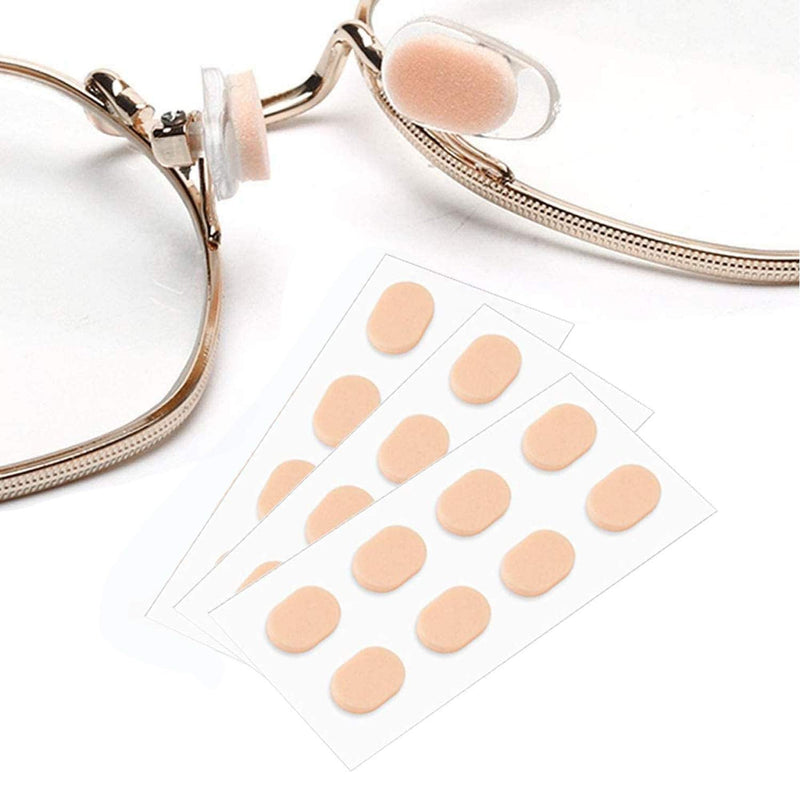 Nose Pads Soft Foam Adhesive Anti-Slip Silicone Eyeglass Nose Pads Stick On for Glasses Eyeglasses Sunglasses 12 Pairs, 1.0mm, Skin Color (Skin)