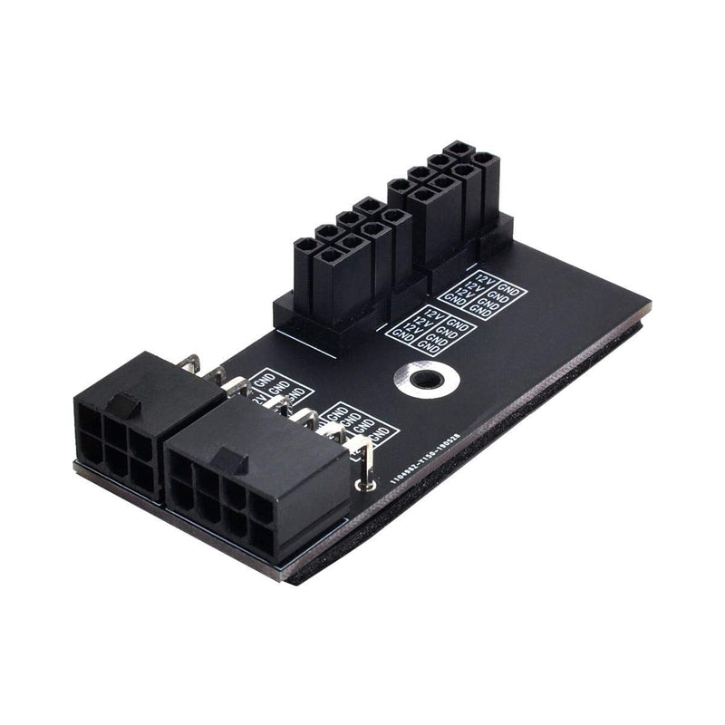 chenyang CY Dual ATX 8Pin Female to 6+8pin Male 180 Degree Angled Adapter for Graphics Card GPU 90 Degree Dual 8P