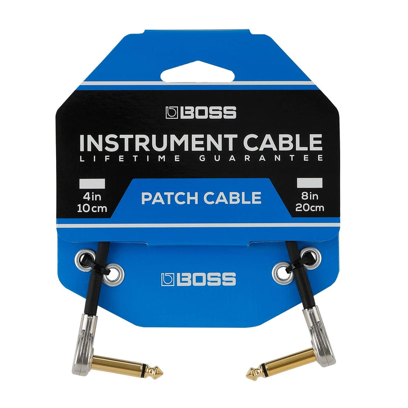 BOSS Bpc-4 – 4In/10Cm Length – Space-Saving Pedal Patch Cable with Slimline Pancake Plugs for Pedalboards