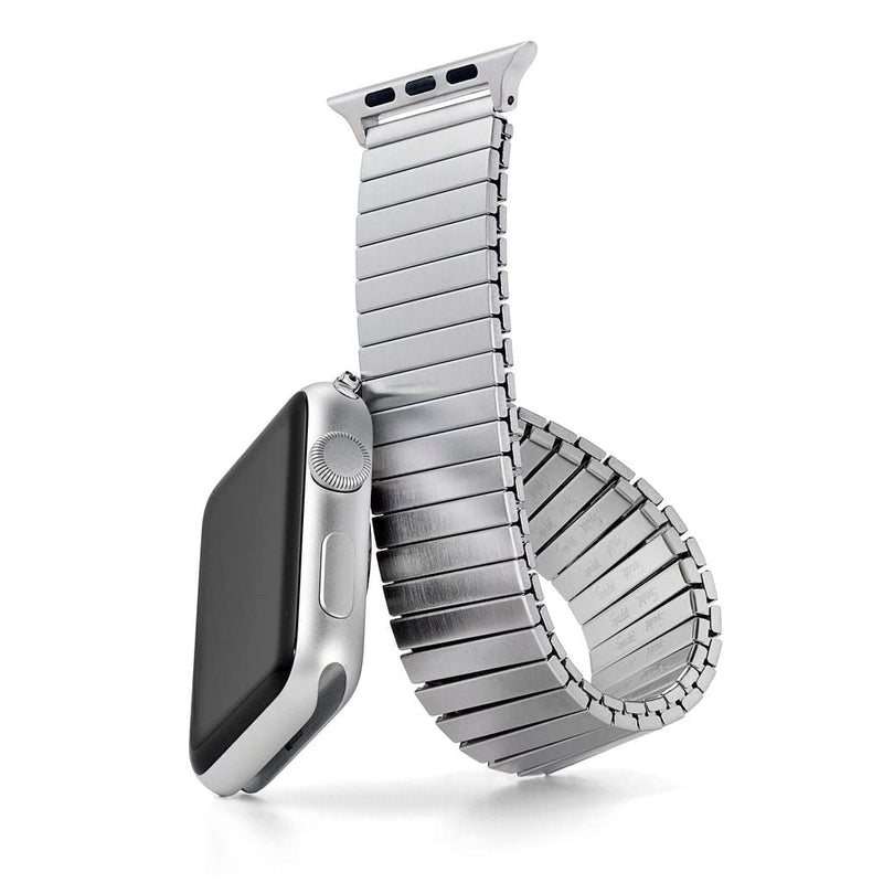 Speidel Twist-O-Flex Expansion Band in Brushed Steel compatible for use with the 42/44/45 Apple Watch series 1-8 and Apple Watch Ultra (Size 5)
