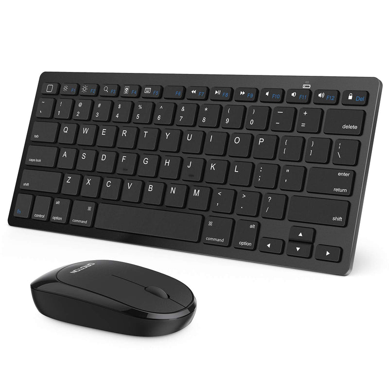 OMOTON Bluetooth Keyboard and Mouse Combo, Wireless Keyboard Mouse for iPad Pro 12.9/11, iPad 9th/8th/7th Gen, iPad Air 4, All iPad (iPadOS 13 and Above), and Other Bluetooth Enabled Devices (Black) Black