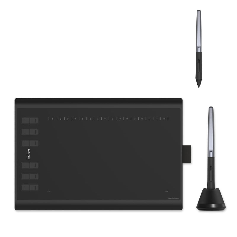 Huion Inspiroy H1060P Graphics Drawing Tablet with 2 PCS Digital Pen PW100, OTG Adapter Included