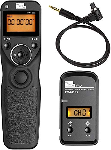 Pixel Timer Shutter Release TW283-N3 Wireless Remote Control for Canon 5D Mark III/ 5D Mark IV/ 5D 6D /7D Mark II/ 7D 50D 40D 30D D60 D30 D2000 R5
