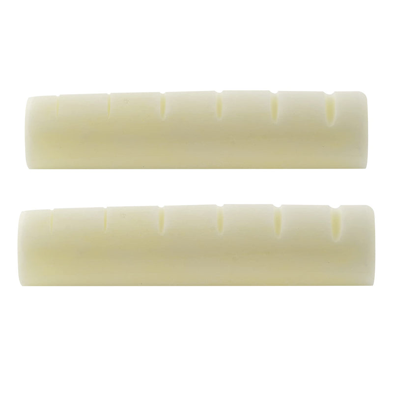 Musiclily Pro 43.99mm Slotted Guitar Bone Nut for 6 String Epiphone Les Paul Pre-2014 Electric/Acoustic Guitar, Ivory (Set of 2)