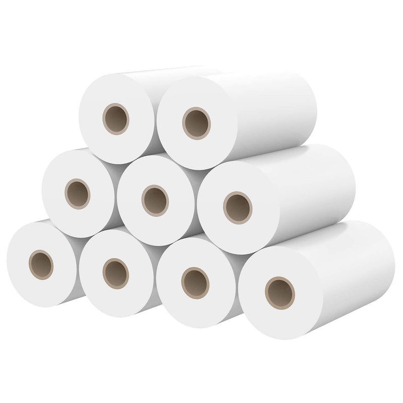 9 Rolls Kids Instant Camera Print Refill Paper- Photo Printer Thermal Paper Rolls, Compatible with Vtech Kidizoom Printcam, Instant Print Camera Refill Paper for Kid's Instant Camera Favors Supplies White