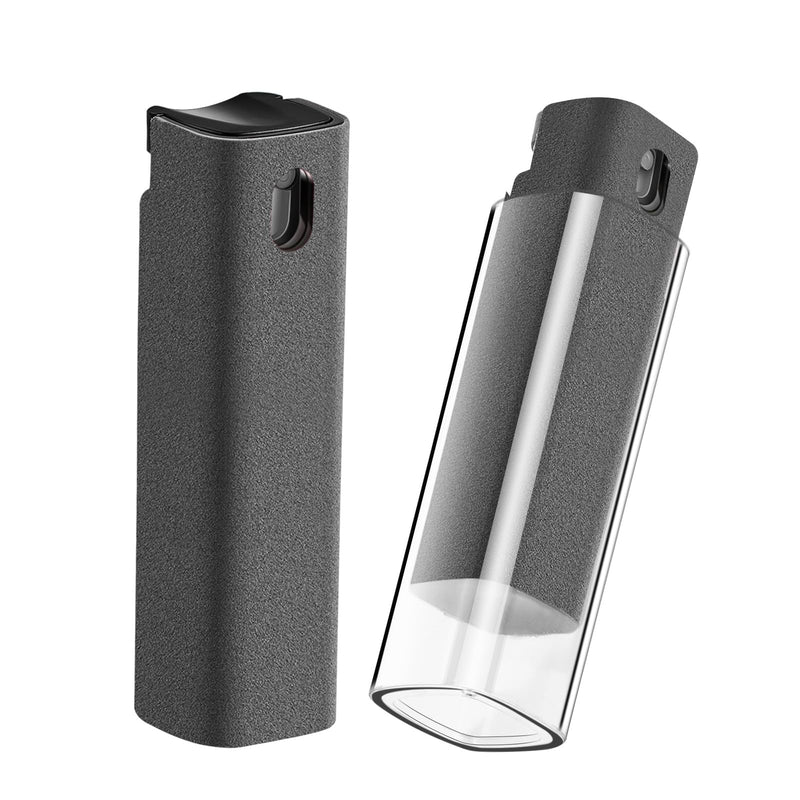 YTT Screen Cleaner, All-in-One Spray & Wipe Cleaner, with Transparent Protective Shell for All Phones, Laptop and Tablet Screens (Gray) Gray