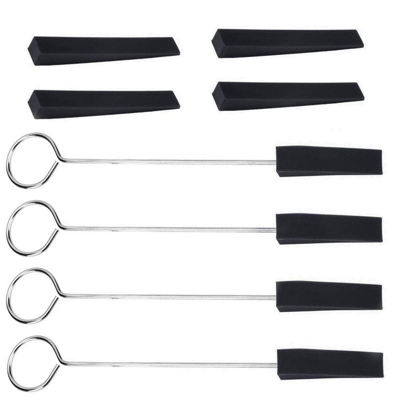 [AUSTRALIA] - 8Pcs Piano Tuning Mute Kit Triangular Rubber Mutes for Piano Mutes Fixing Tool Black 8Pcs Rubber Mutes Kit Black 