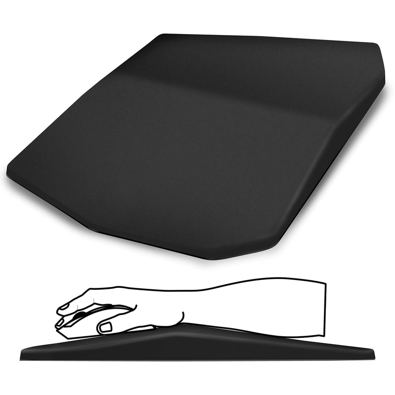 SOUNDANCE Ergonomic Mouse Pad with Wrist Rest Support, Thick Mousepad Relief Carpal Tunnel Pain, Entire Memory Foam with Non-Slip PU Gel Base for Computer Laptop Desktop Home Office, 14 x 8 Inch Black A-Black
