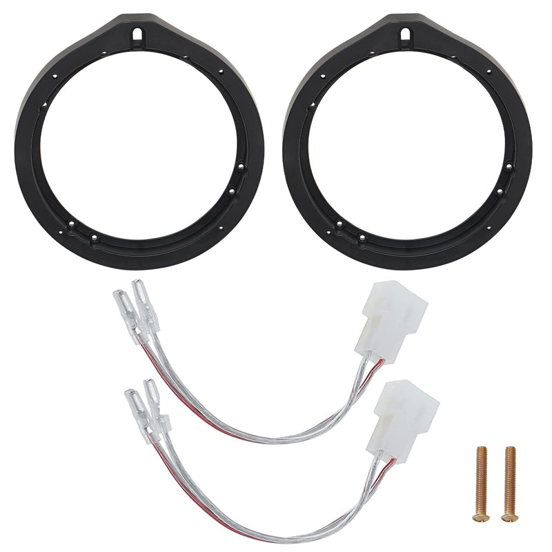 RED WOLF Front Rear Door Speaker Adapter + Wiring Harness for 2008-2013 Honda Civic Accord CRV, Acura 2005-2019 Aftermarket 6.5"- 6.75" Speaker Spacer Rings Adaptor Mount 1 Pair