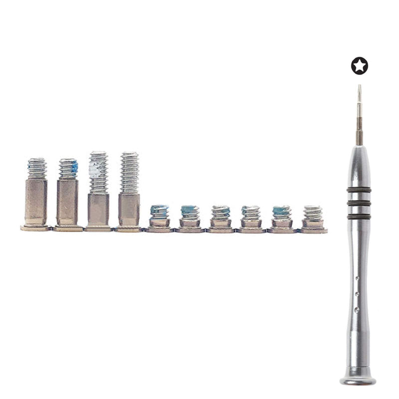 Replacement 10pcs/Set Bottom case Screws + 1pcs 5 Point Pentalobe Screwdriver for MacBook Air 13” A1932 Retina 2018 2019, A2179 2019 2020 Years MC 3302, A2337 M1 EMC 3598 2020 (Rose Gold)