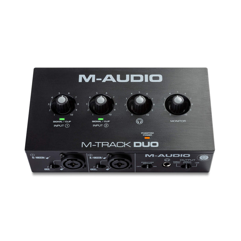 M-AUDIO M-Track Duo USB Audio Interface for Recording, Streaming and Podcasting with Dual XLR, Line and DI Inputs, plus a Software Suite Included Interface Only