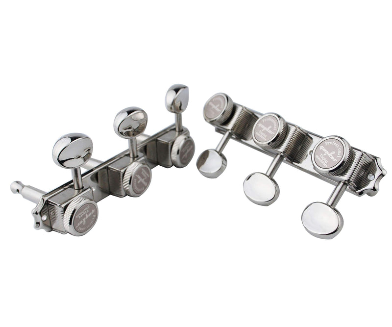 [AUSTRALIA] - Guyker Guitar Locking Tuners on a Plate 3R-3L – Vintage Style Lock String Tuning Key Pegs Machine Heads Replacement, Nickel 