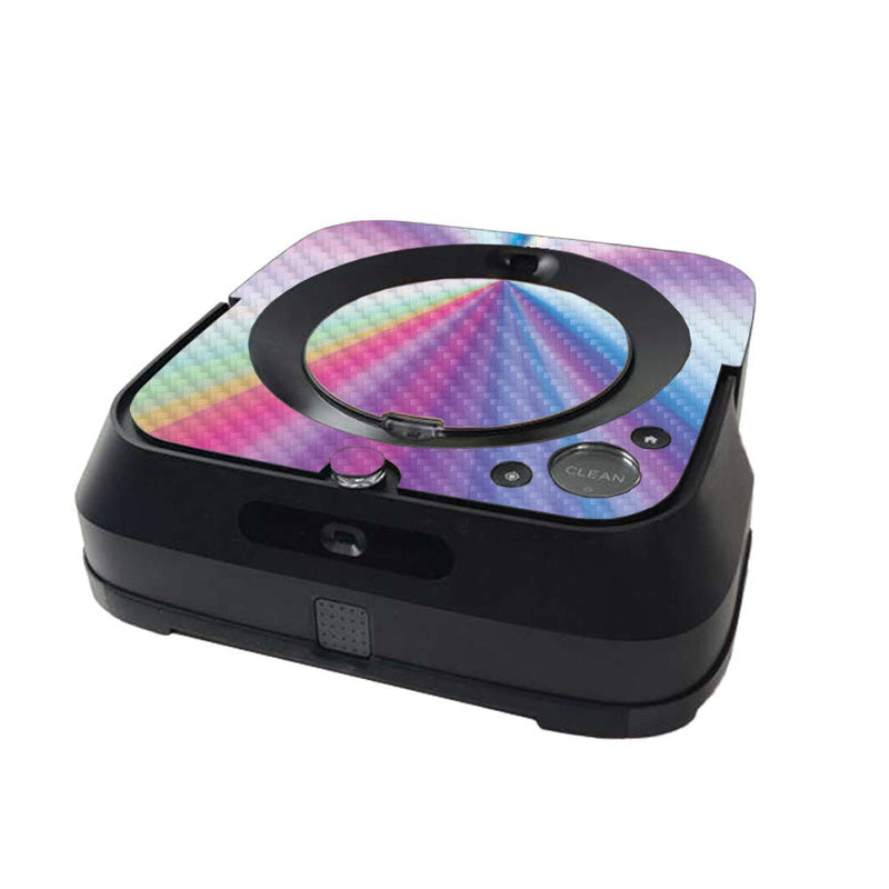 MIGHTY SKINS MightySkins Carbon Fiber Skin Compatible with iRobot Braava Jet m6 Minimal Coverage - Rainbow Zoom | Textured Carbon Fiber Finish | Easy to Apply and Change Styles | Made in The USA
