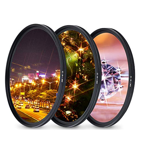JJC 55mm Star Filter Cross Screen Starburst Filter Kit for Camera Lens