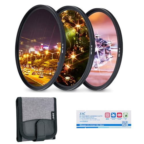 JJC 58mm Star Filter Cross Screen Starburst Filter Kit for Camera Lens