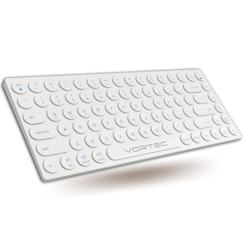 Bluetooth Keyboard for iPad, iPhone, Android, Apple, Windows – Streamlined, Compact Multi Device Keyboard – Ergonomic Bluetooth Wireless Keyboard for Mac, PC – Computer Keyboard Bluetooth by Vortec