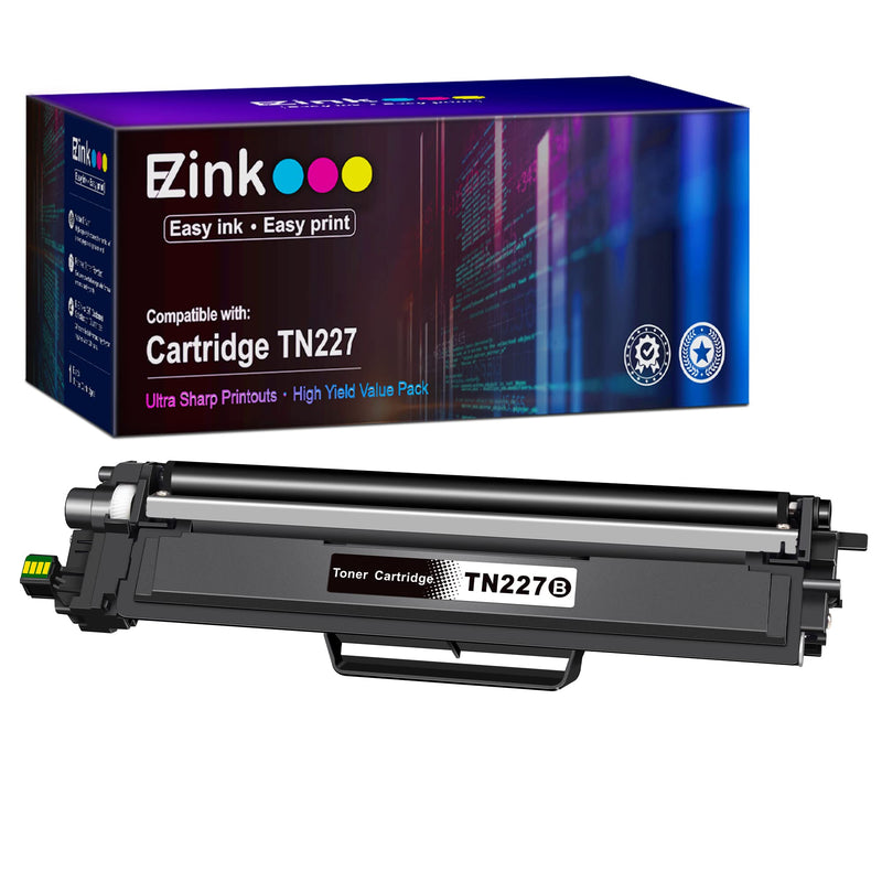 E-Z Ink (TM) with Chip Compatible Toner Cartridge Replacement for Brother TN227 TN-227 TN227bk TN223bk TN223 use with MFC-L3770CDW MFC-L3750CDW HL-L3230CDW HL-L3290CDW HL-L3210CW MFC-L3710CW (1 Black)