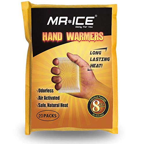 MR.ICE 9/20/40 Packs Hand Warmers - Disposable Warm Pad - Long Lasting Safe Natural Odorless Air Activated Warmers - Up to 10 Hours of Heat Warmers - Hot Warmers for Women, Men and Kids Hand Warmers 20 Packs