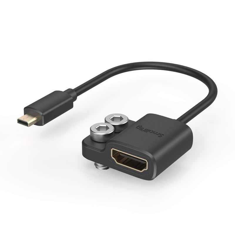 SMALLRIG Ultra Slim 4K Adapter Cable (D to A), Micro-Sized Ports Male to Full-Sized Ports Female, 4K@60HZ, for Sony A7R IV A7RIII A7III A7II A7RII / for Fujifilm X-T2 X-T3-3021