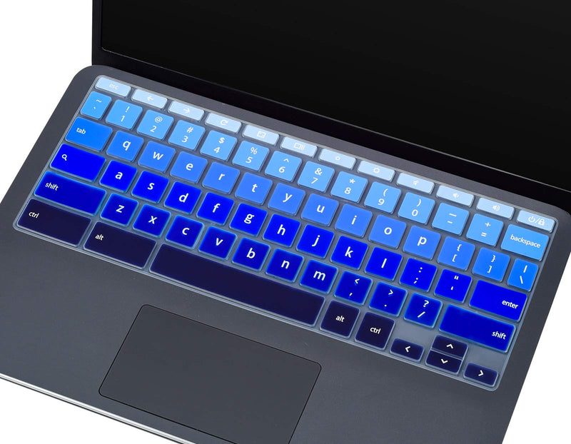 Keyboard Cover for HP Chromebook 11A G8 11.6",2020 HP Chromebook 11 11a-na0010nr/21nr/30nr/40nr/50nr/60nr,HP Chromebook X360 12b-ca0010nr,HP Chromebook x360 11 G3 EE Laptop Protective Accessories Ombre Blue6S