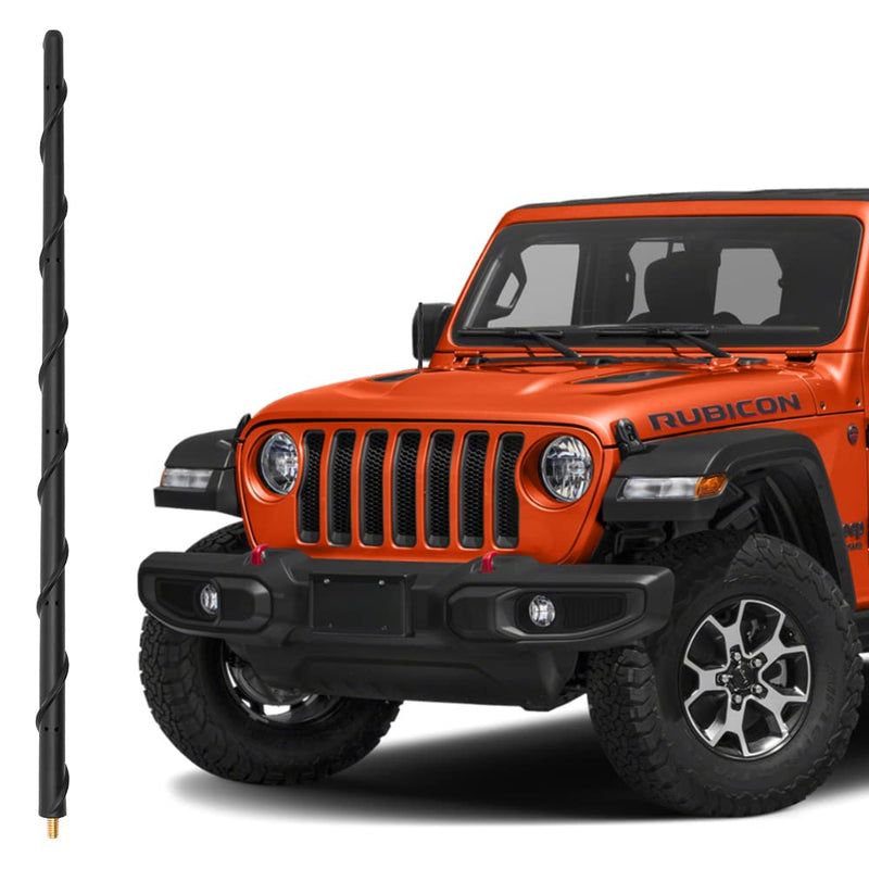 KSaAuto 16 Inch Antenna for 2007-2026 Jeep Wrangler JK JL JKU JLU Gladiator JT, Jeep Exterior Accessories, Jeep Antenna Replacement, Jeep Radio Upgrade Premium Reception 16"