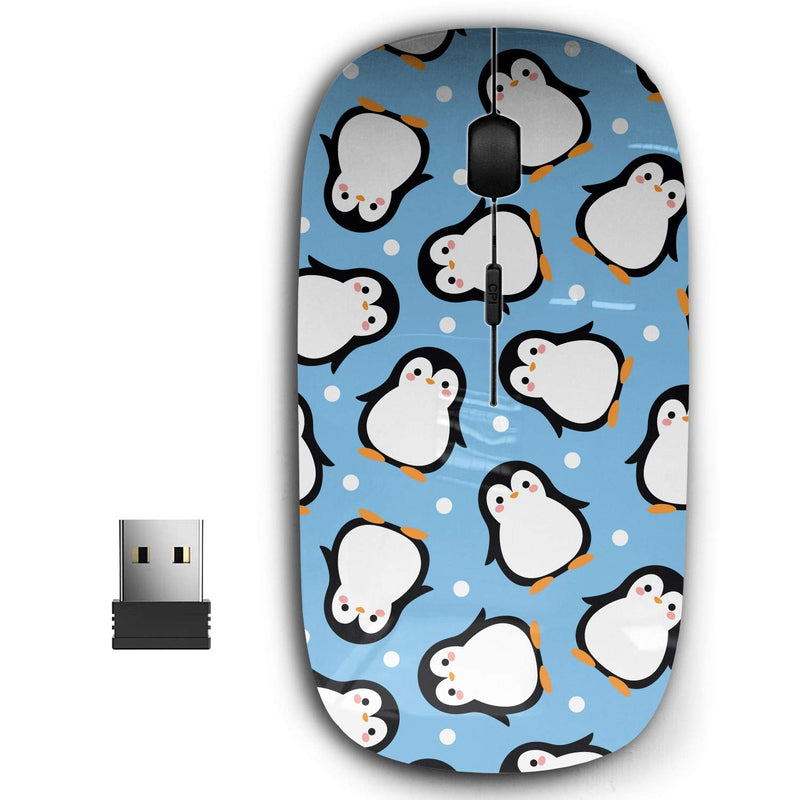 2.4G Ergonomic Portable USB Wireless Mouse for PC, Laptop, Computer, Notebook with Nano Receiver ( Cute Penguin Cartoon )