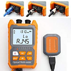 [AUSTRALIA] - Mini Optical Fiber Power Meter FC/SC/ST Universal Interface Fiber Tester Integrated OPM, VFL, and RJ45 Functions Li-ion Battery USB Charge (OPM&VFL-2Mw-Li) OPM&VFL-2Mw-Li 