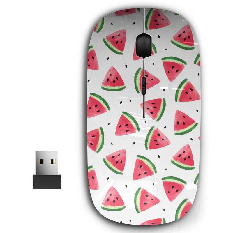 2.4G Ergonomic Portable USB Wireless Mouse for PC, Laptop, Computer, Notebook with Nano Receiver ( Watermelons Watermelon Slices )